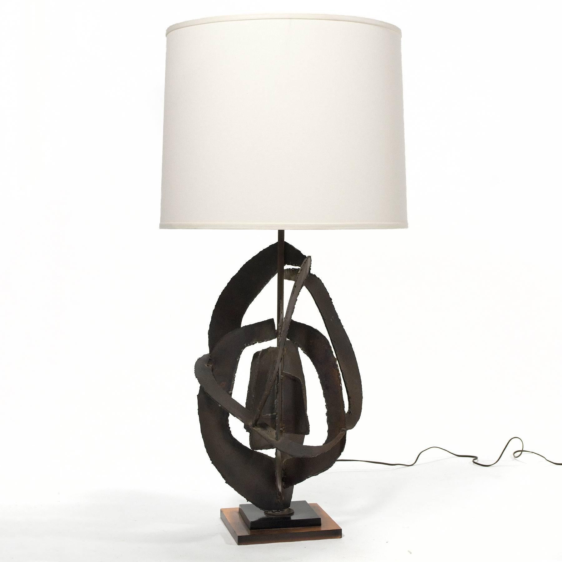 Harry Balmer Table Lamp with Brutalist Sculpture Base by Laurel 2