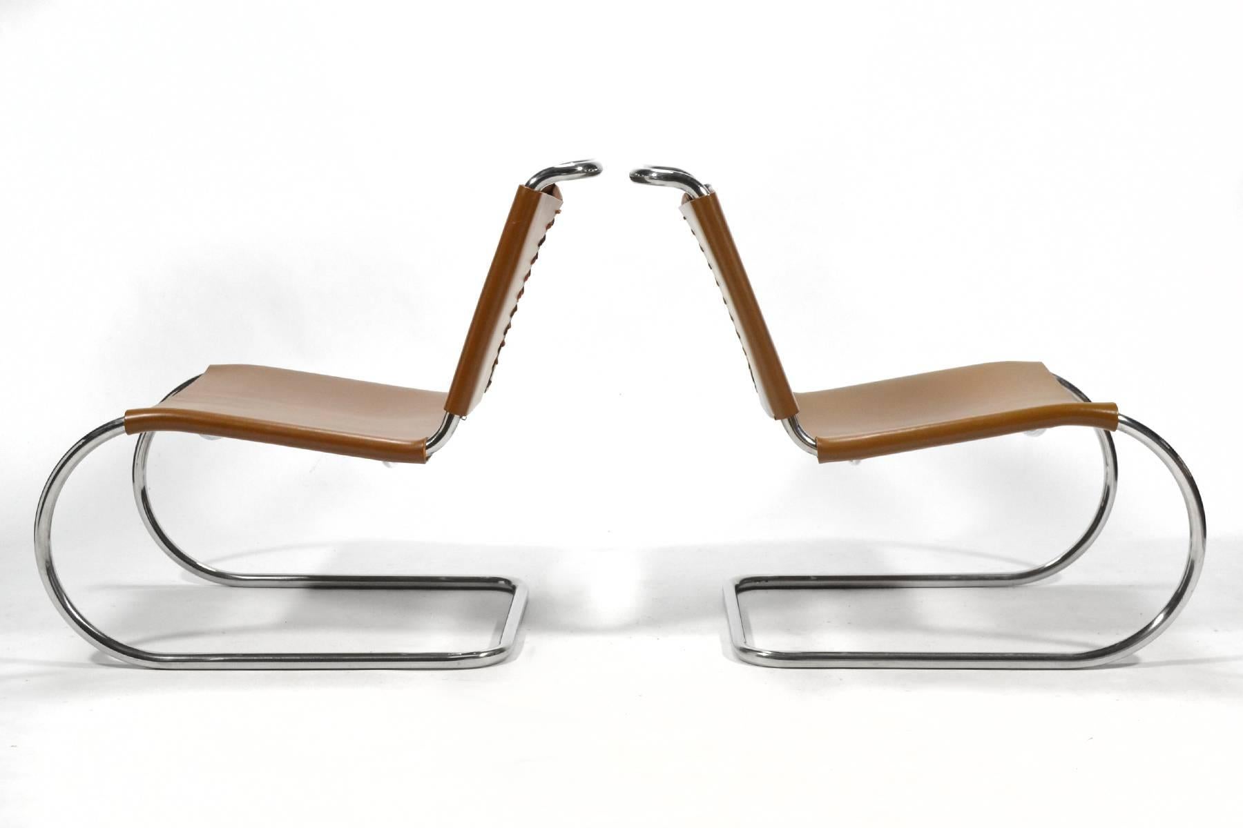 Mid-Century Modern Mies van der Rohe Pair of MR Lounge Chairs