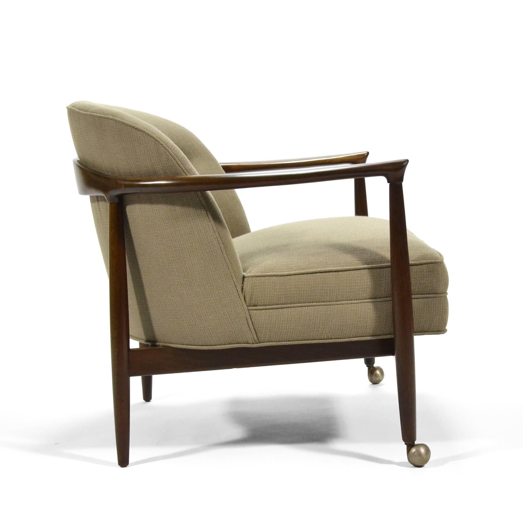 Brass Finn Andersen Barrel-Back Lounge Chairs