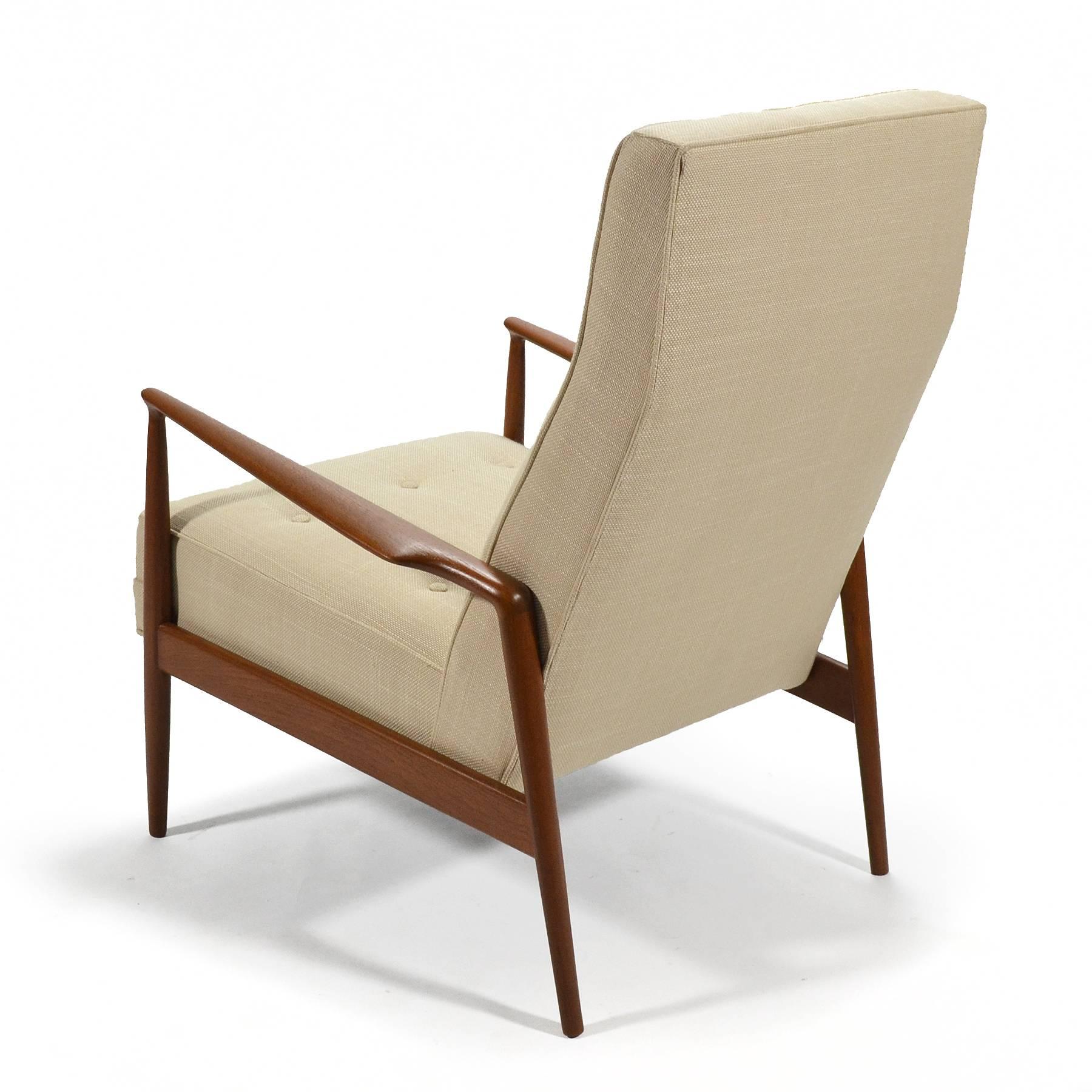 Scandinavian Modern Ib Kofod-Larsen Highback Lounge Chair For Sale