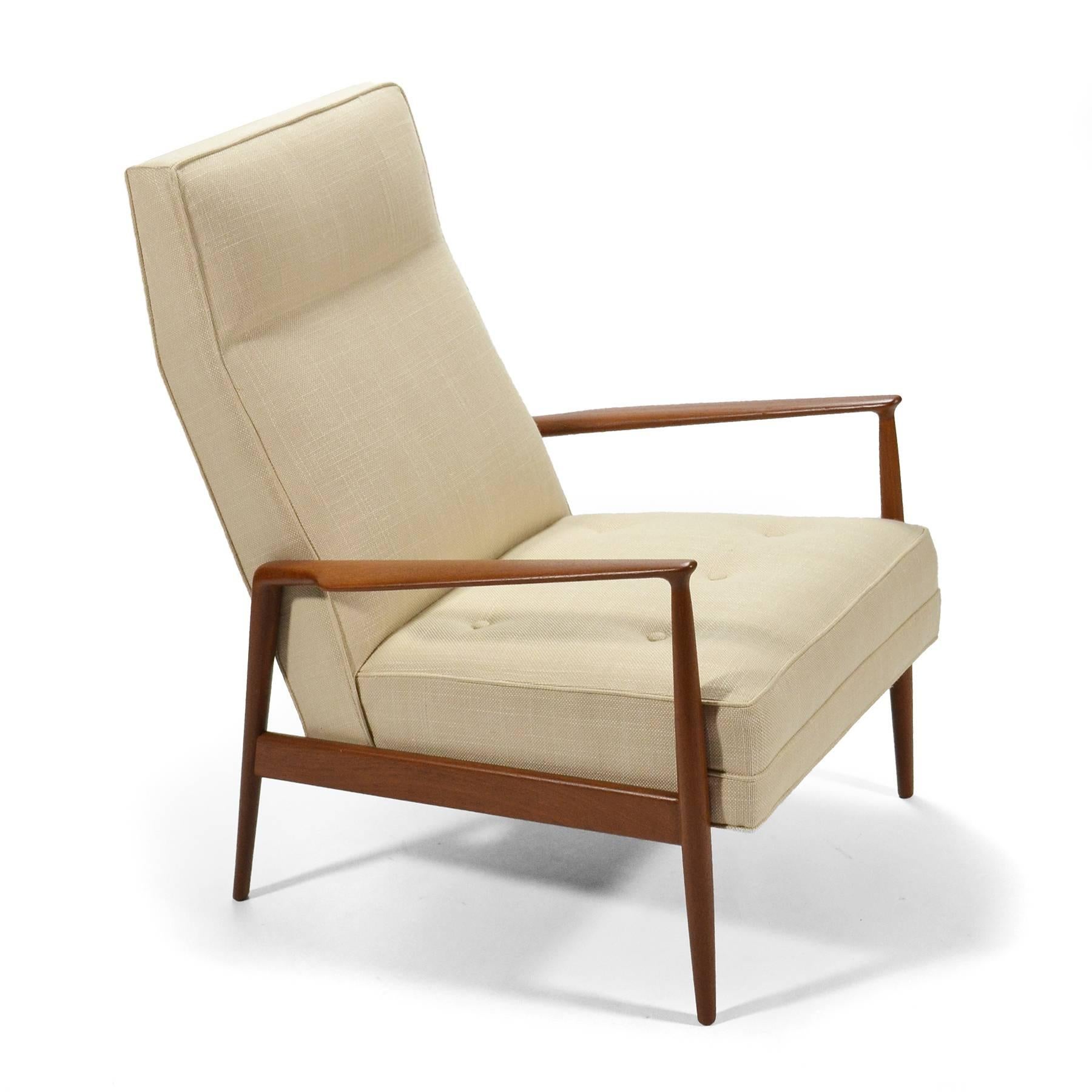 Upholstery Ib Kofod-Larsen Highback Lounge Chair For Sale