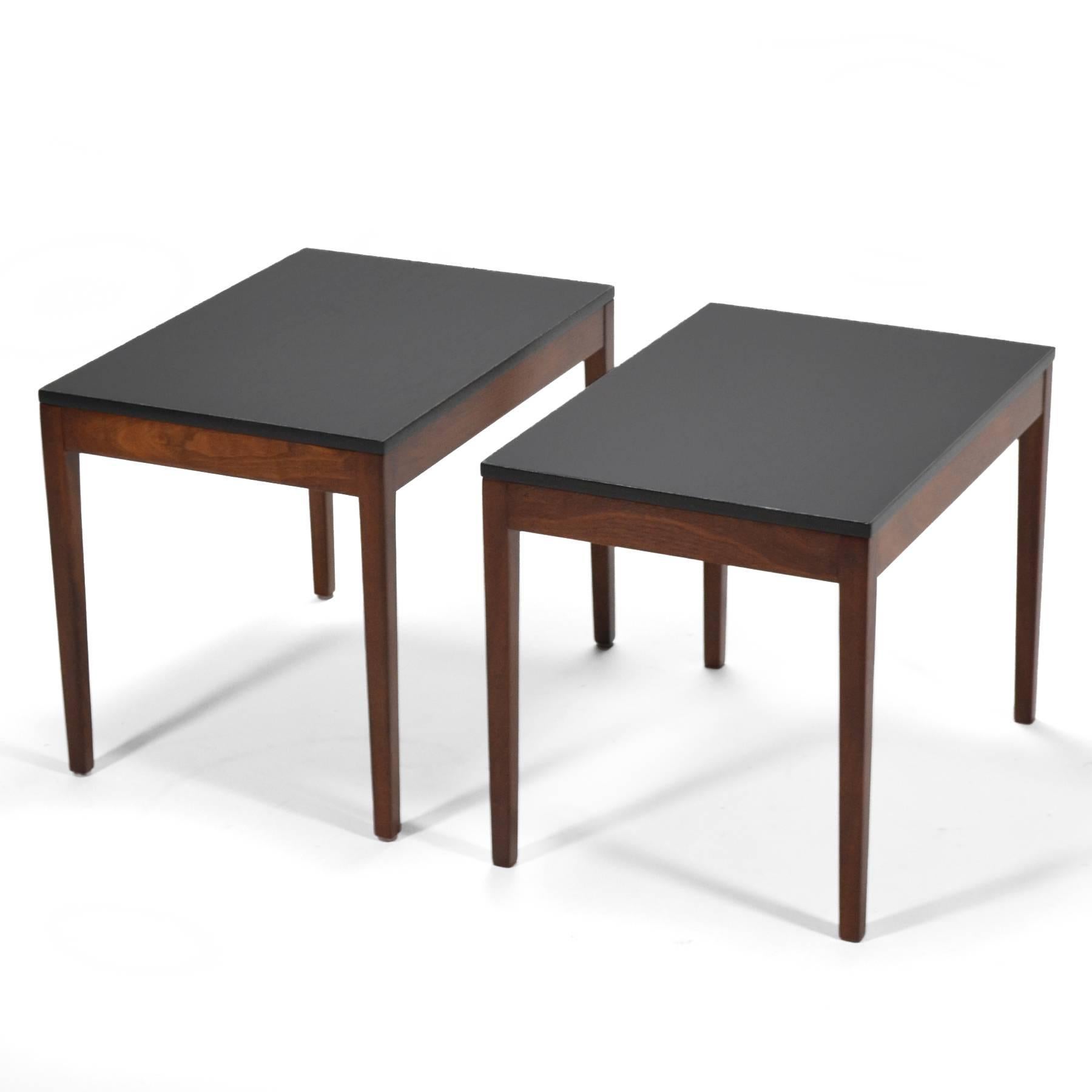 Walnut George Nelson Pair of Side Tables by Herman Miller
