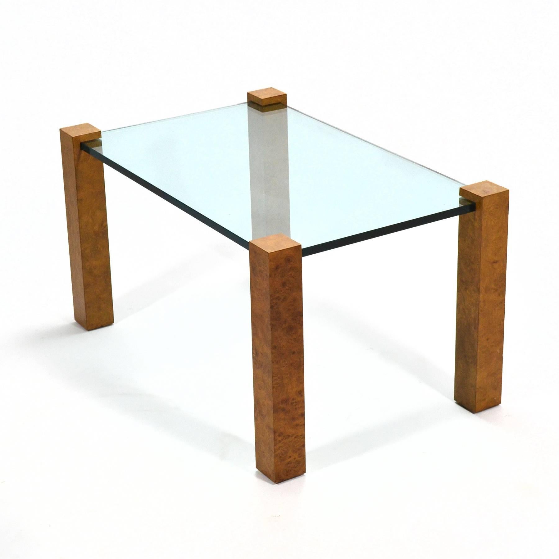 Milo Baughman Cube Leg Table by Thayer Coggin In Good Condition For Sale In Highland, IN