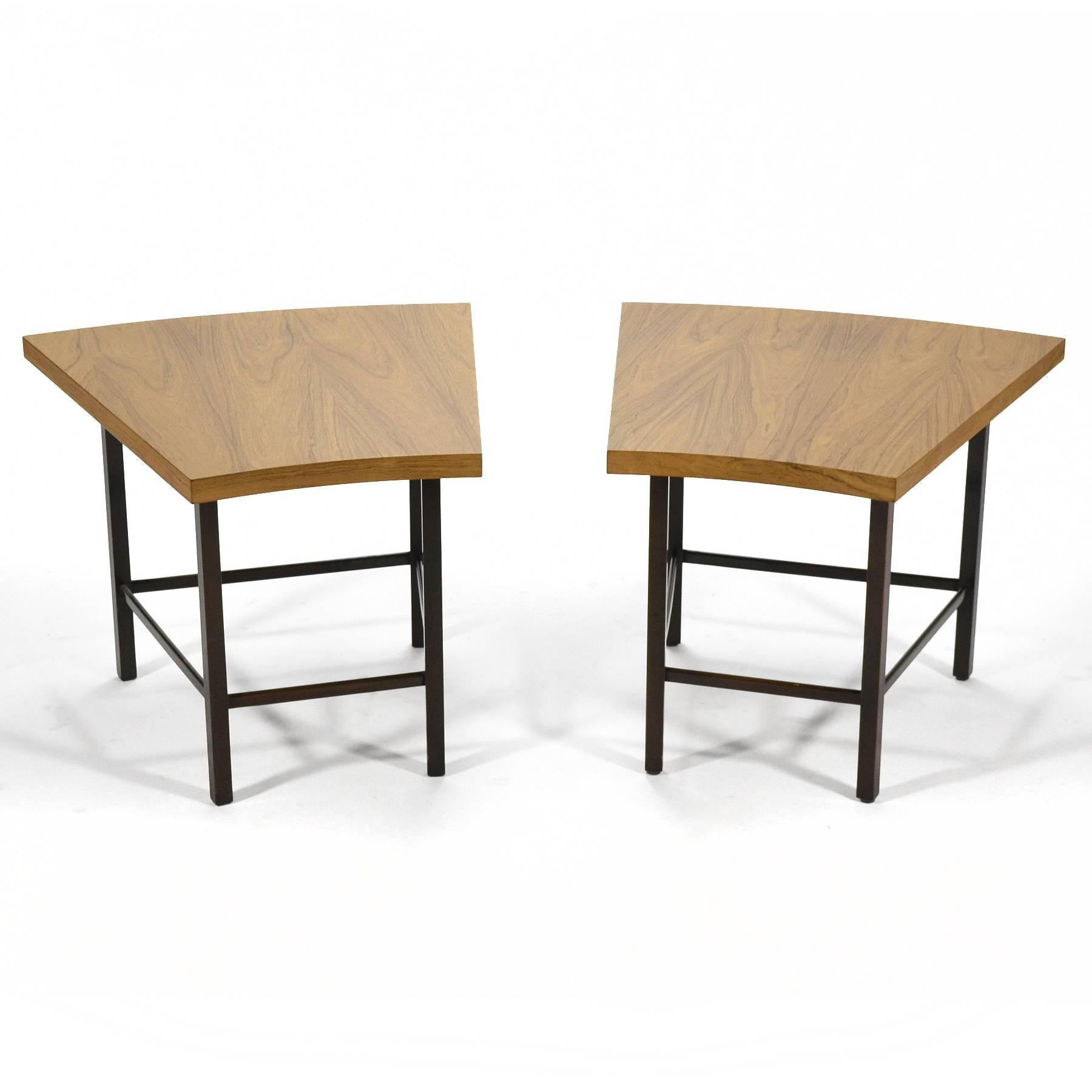 Mid-Century Modern Harvey Probber Pair of Trapezoidal Side or End Tables
