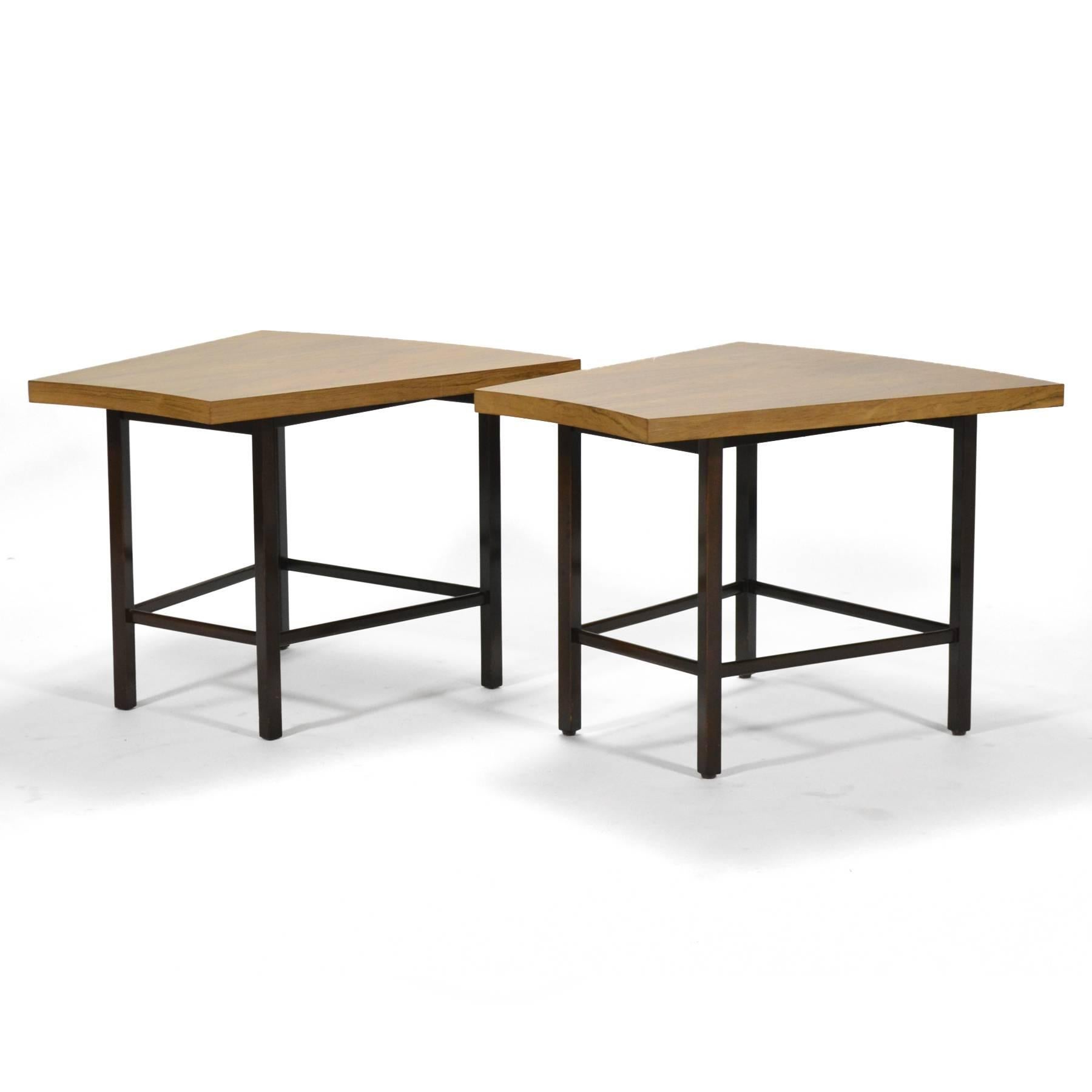 Harvey Probber Pair of Trapezoidal Side or End Tables In Good Condition In Highland, IN