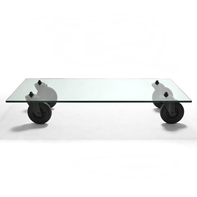 Gae Aulenti Tavolo Con Ruote Coffee Table By Fontana Arte At 1stdibs Post Modern Gae Aulenti