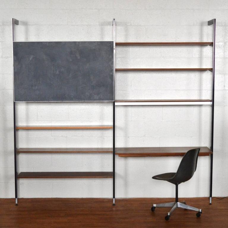 George Nelson Css Shelving Unit With Chalkboard By Herman Miller At Mid Century Modern George Nelson Css Shelving Unit With Chalkboard By Herman Miller For