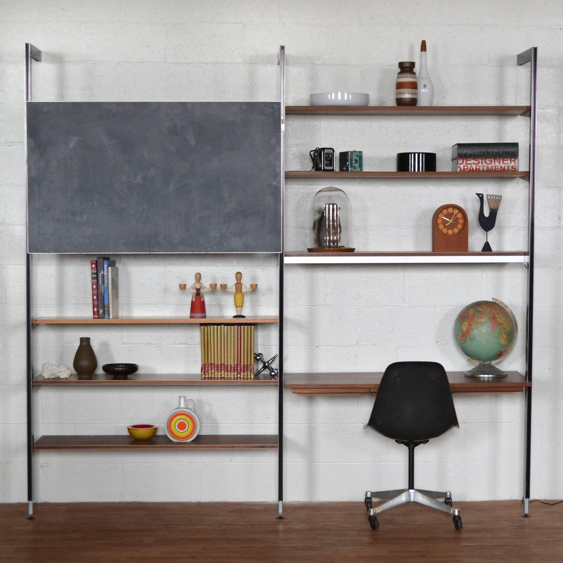 Mid-Century Modern George Nelson CSS Shelving Unit with Chalkboard by Herman Miller