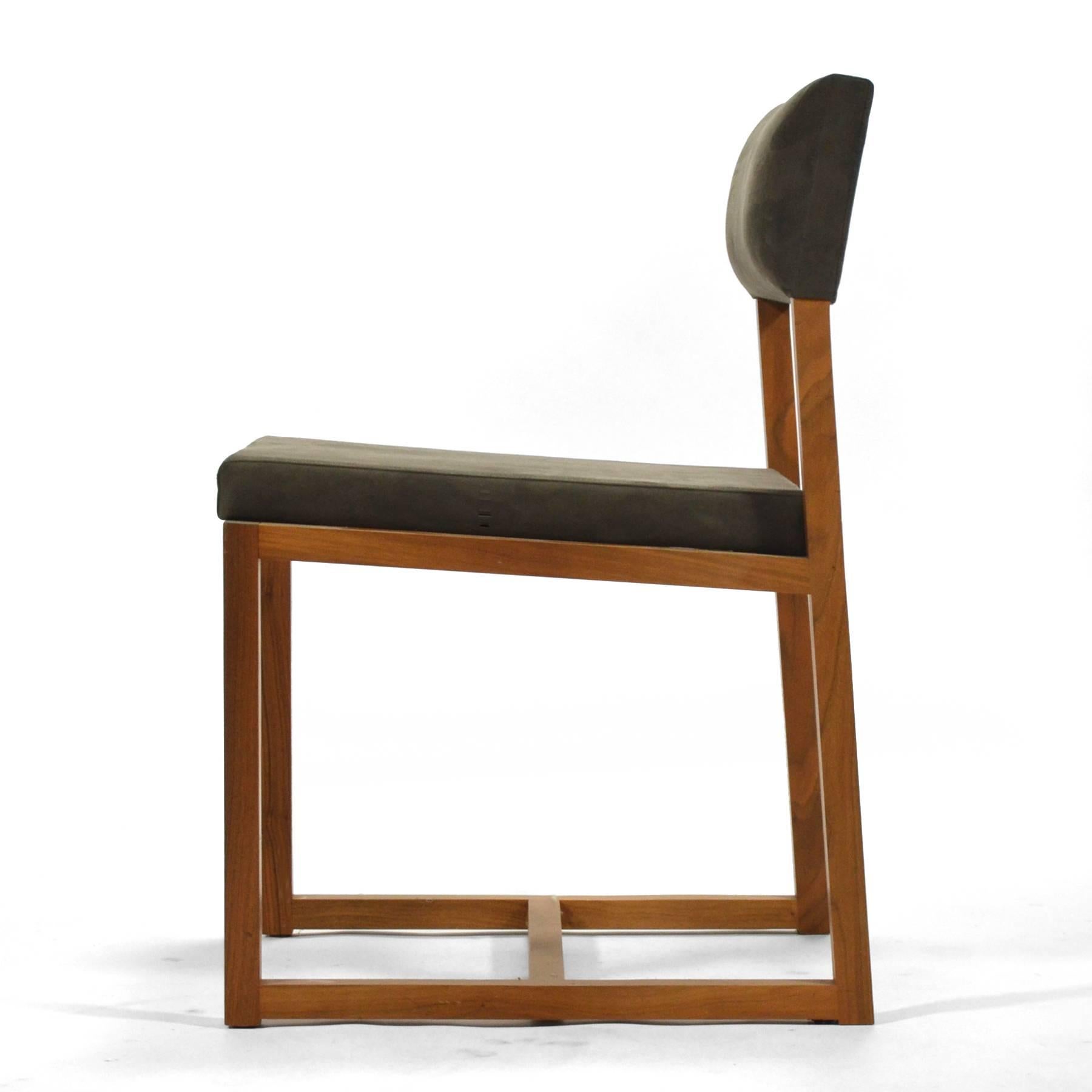 De La Espada Black Walnut Dining Chairs In Good Condition In Highland, IN