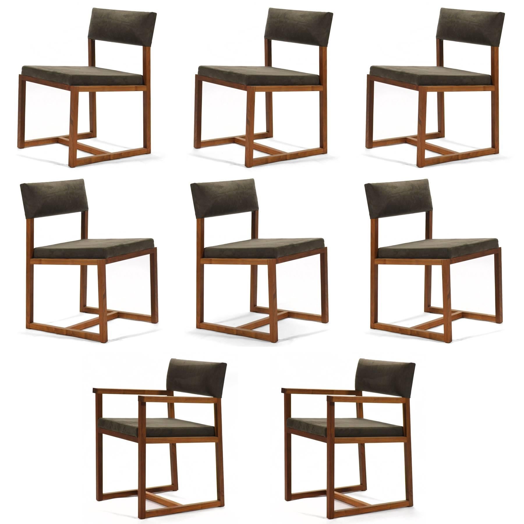 Contemporary De La Espada Black Walnut Dining Chairs