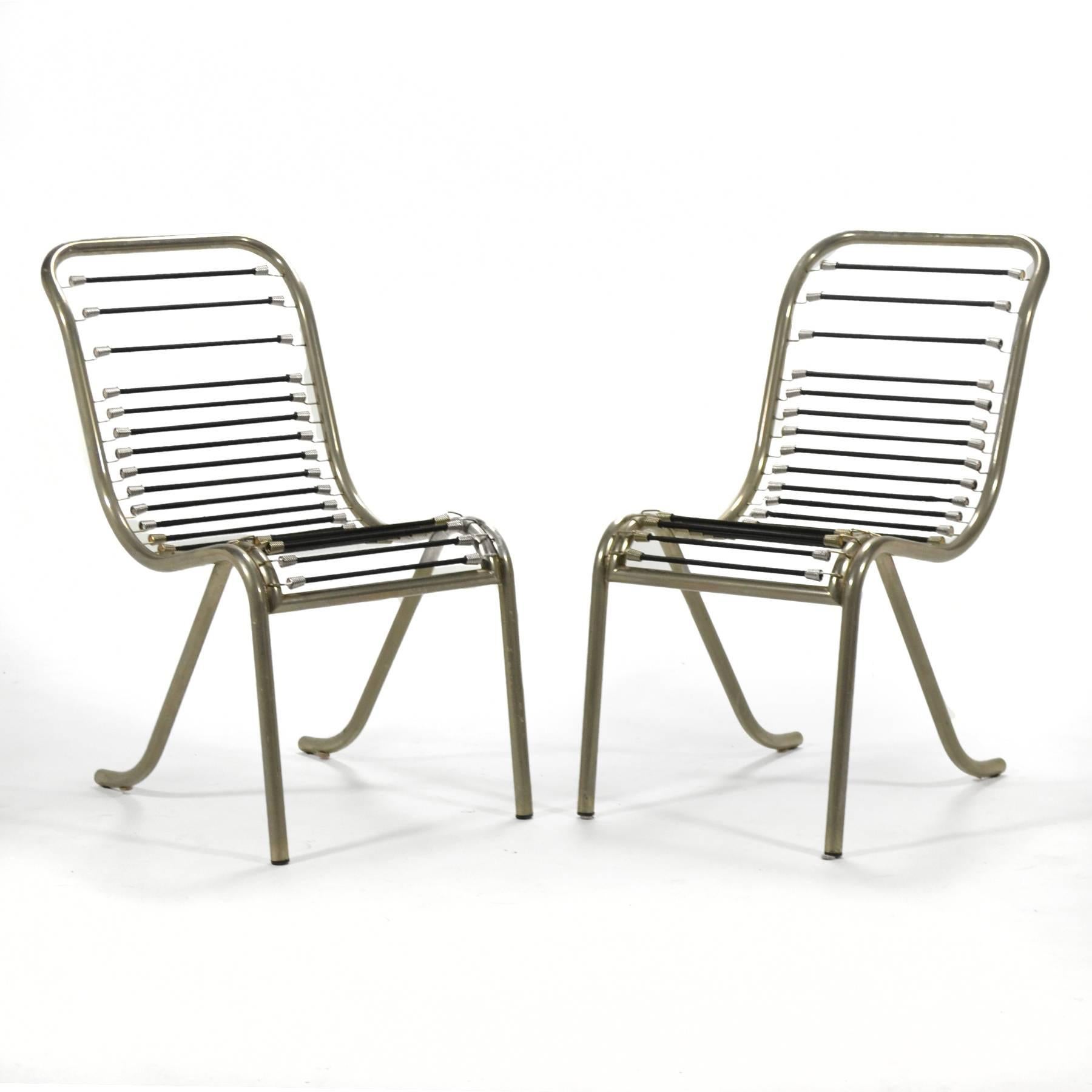 Mid-Century Modern Pair of René Herbst Sandows Chairs