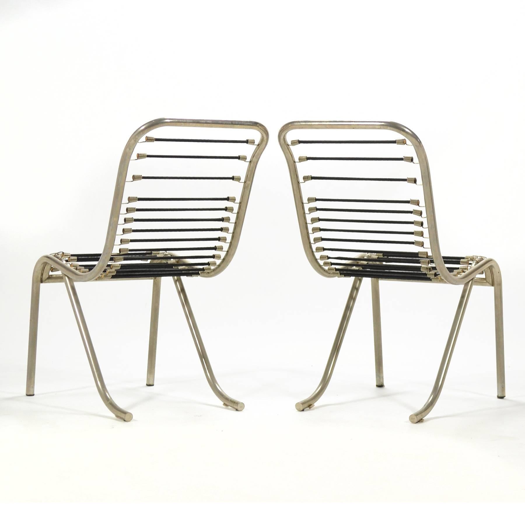 Pair of René Herbst Sandows Chairs In Good Condition In Highland, IN