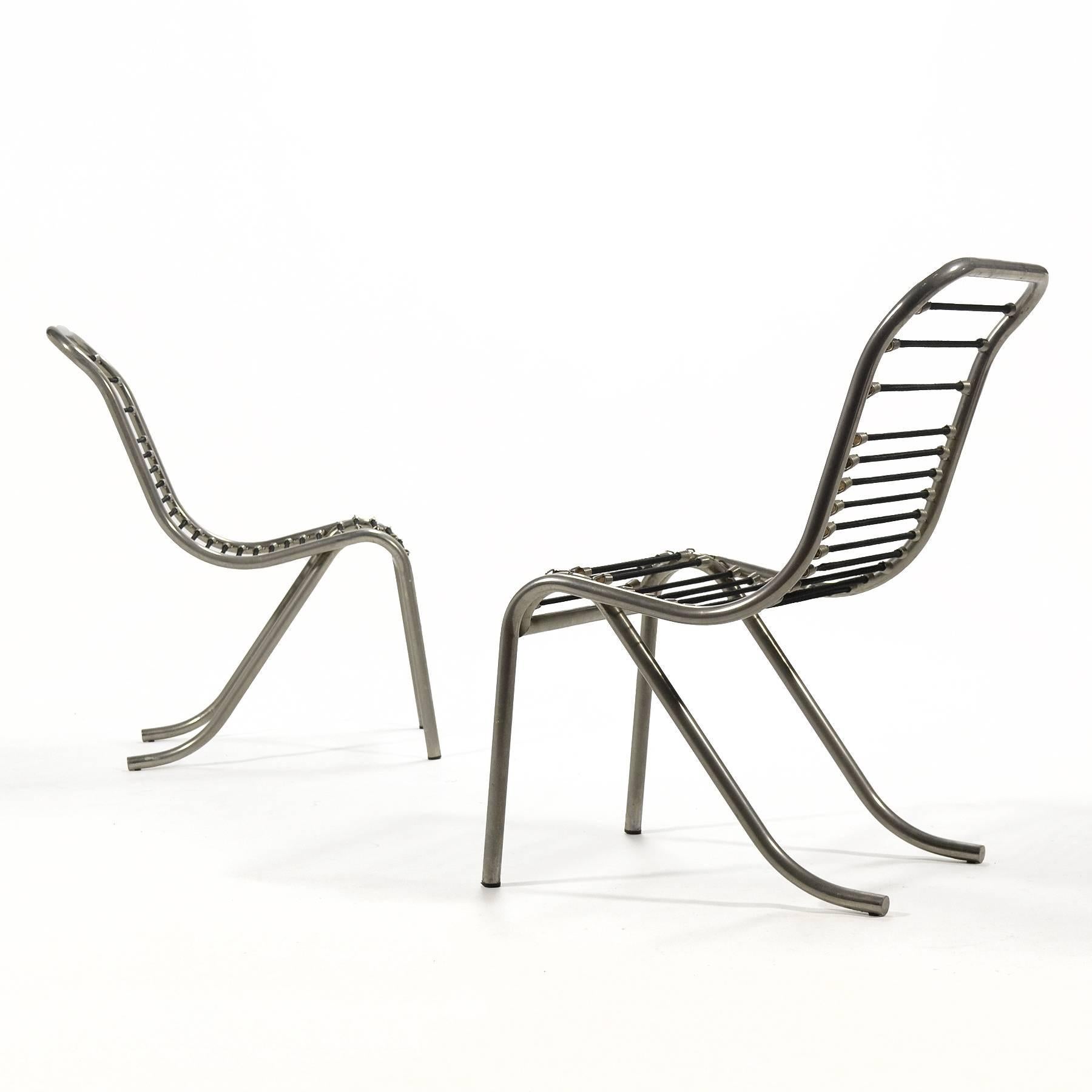Mid-20th Century Pair of René Herbst Sandows Chairs