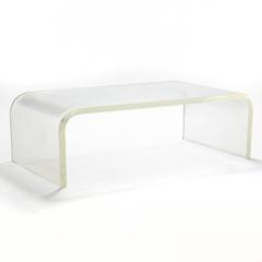 1970er Lucite Wasserfall Couchtisch