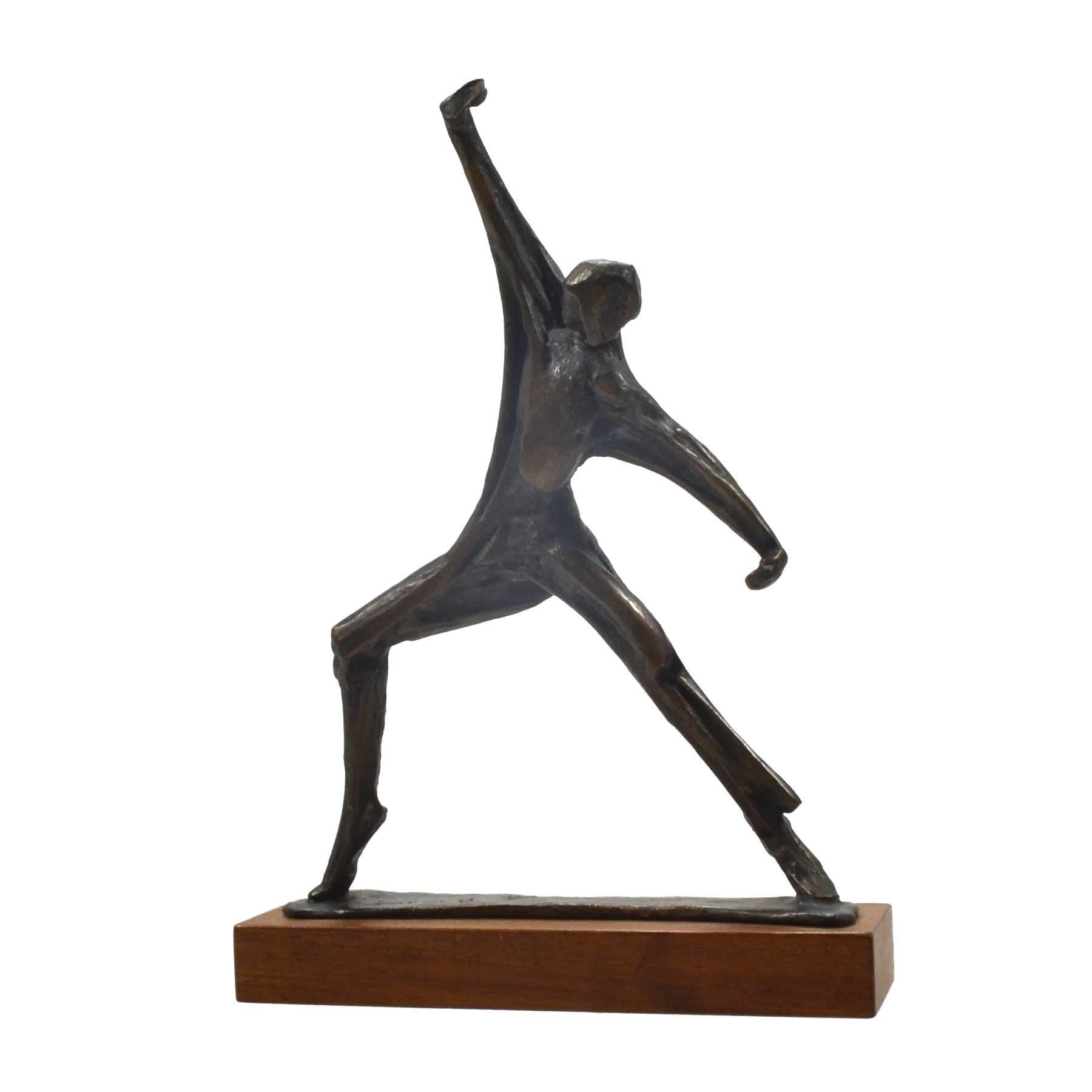 Robert Cook b. 1921 is known for his dynamic sculptures which have a strong gestural quality and convey the fluid motion of dancers and athletes. We are pleased to be offer a collection of four bronze sculptures which are available either