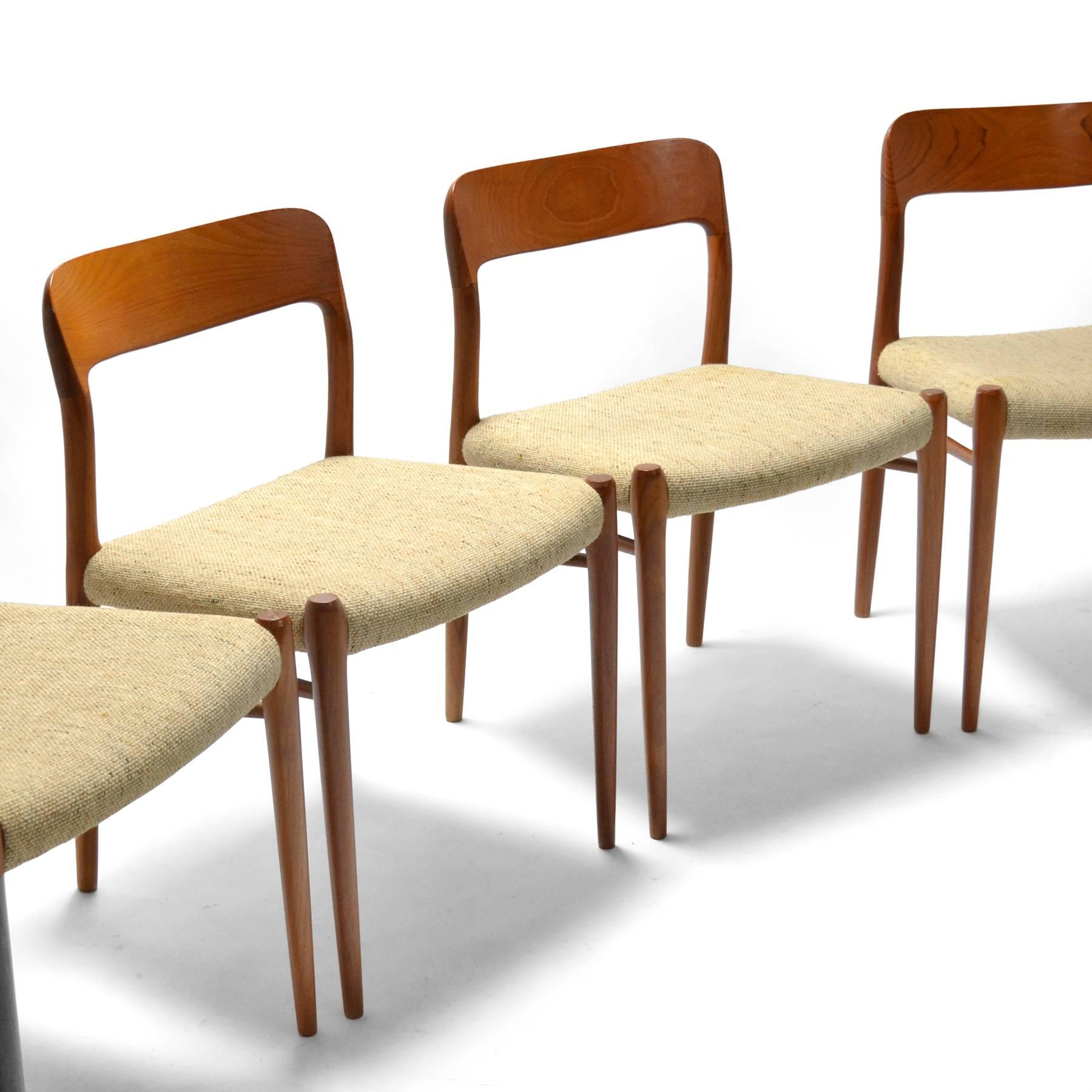 Niels O. Møller Set of Six Model 75 Chairs 1