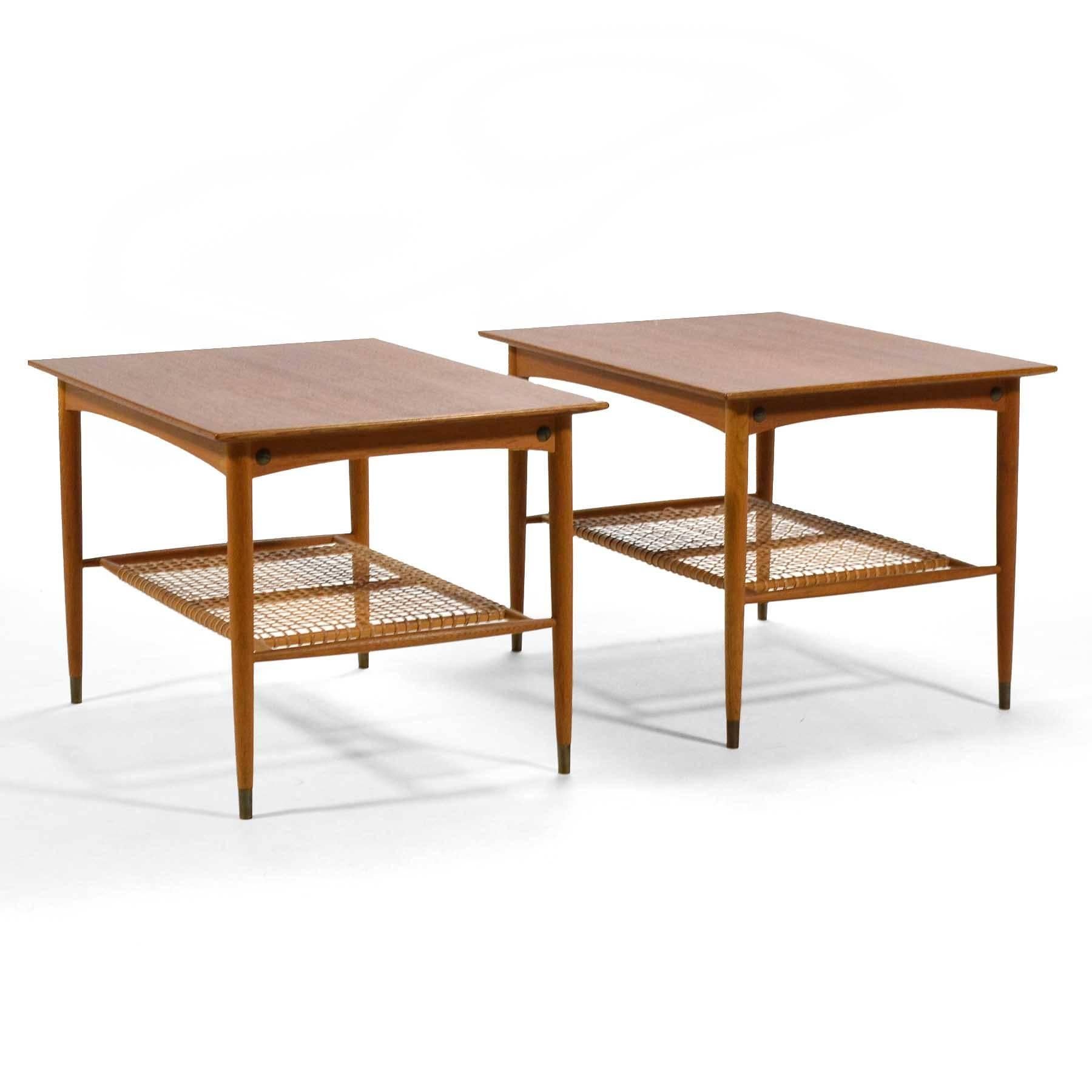Danish Pair of Folke Ohlsson End Tables by DUX