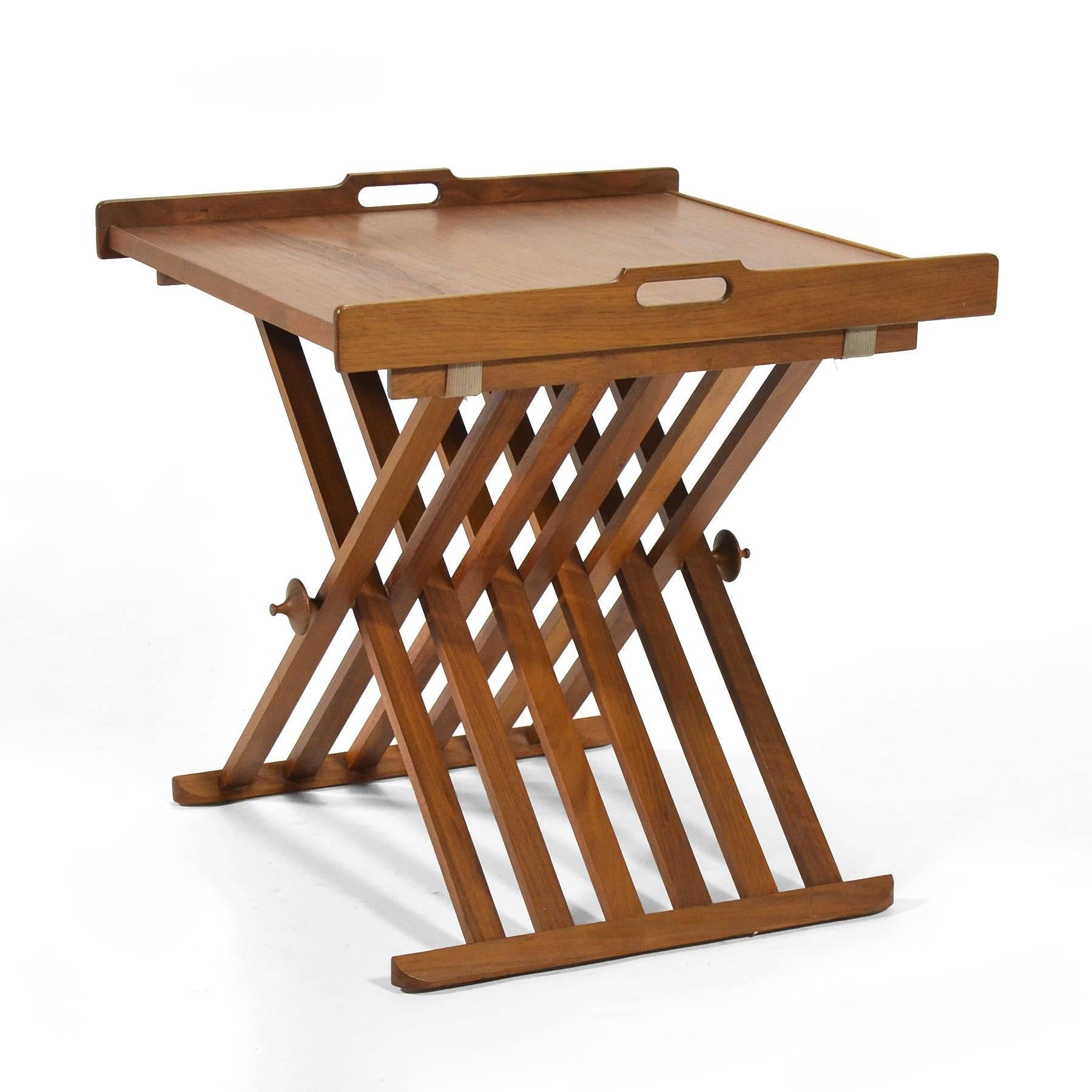 Mid-Century Modern Stewart McDougall & Kipp Stewart Folding Tray Table by Directional