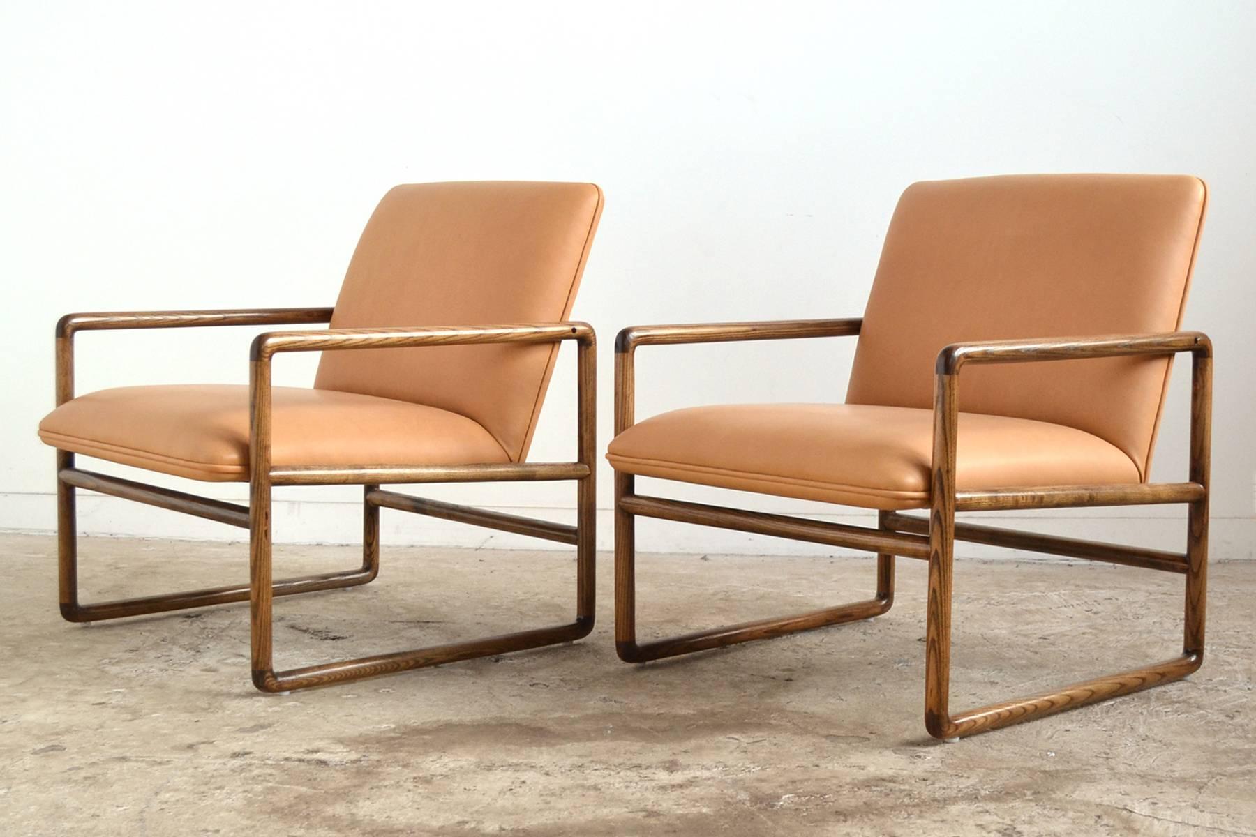 American Ward Bennett Pair of Lounge Chairs by Brickel
