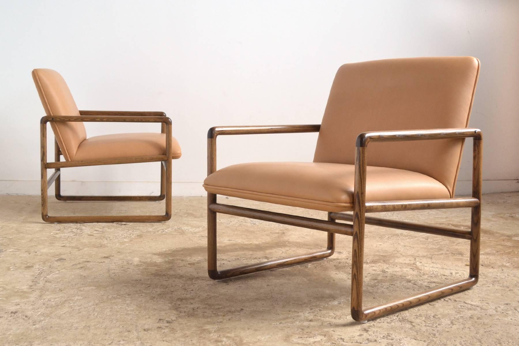 Ward Bennett Pair of Lounge Chairs by Brickel 2