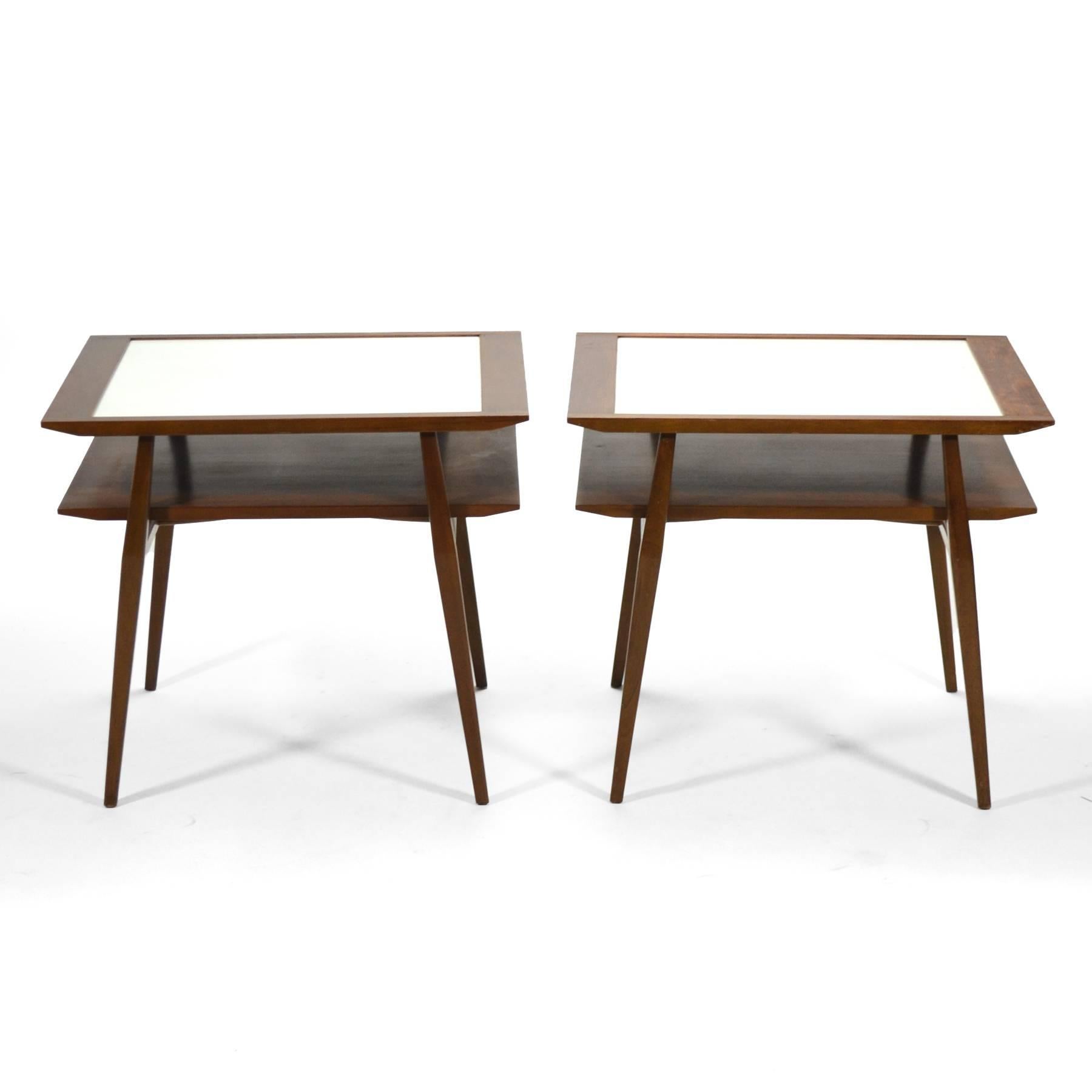 Mid-20th Century Bertha Schaefer Pair of End Tables by Singer & Sons