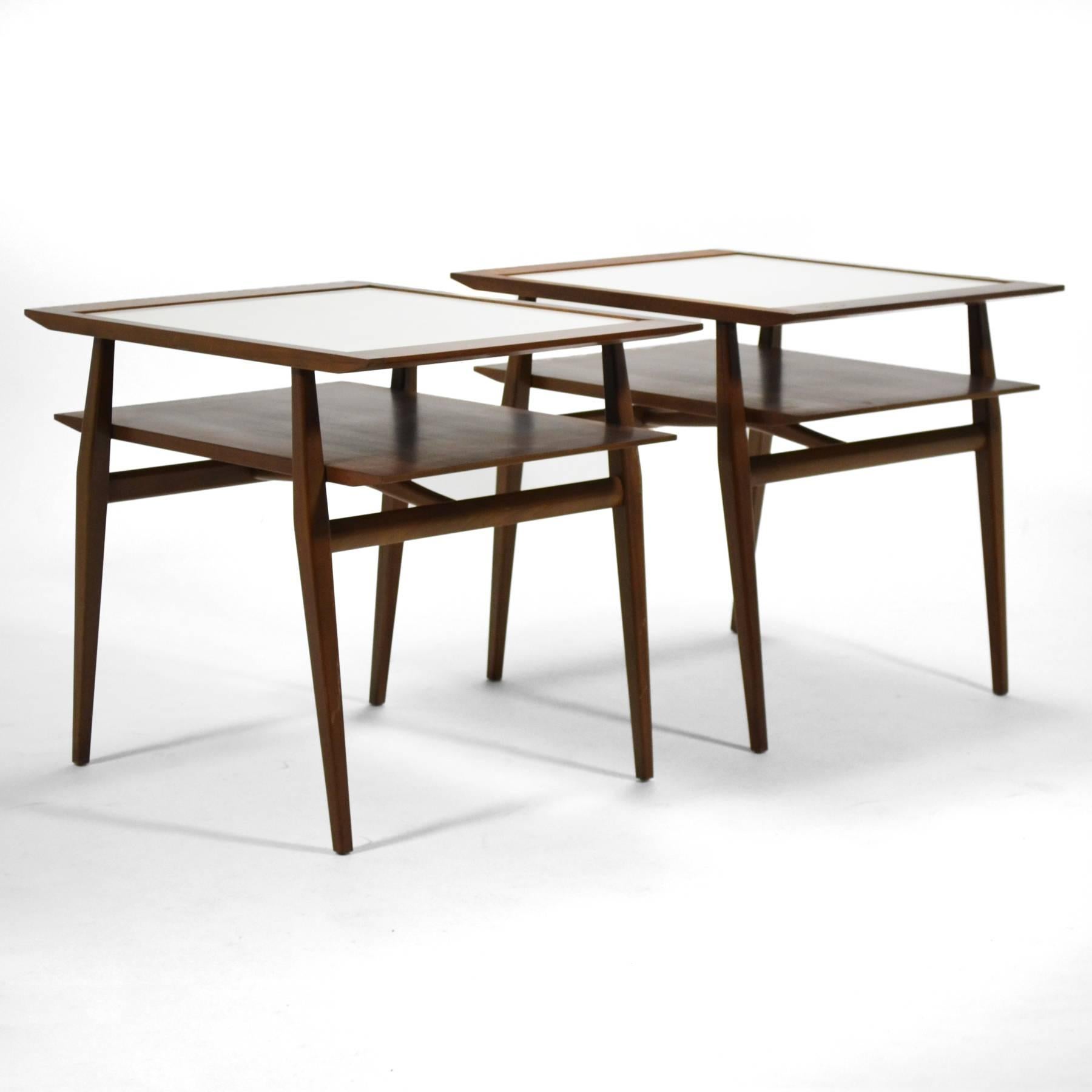 Bertha Schaefer Pair of End Tables by Singer & Sons 1