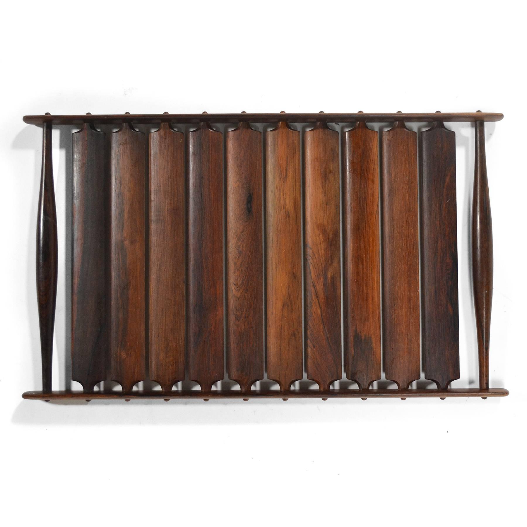 This striking slatted tray by Jens Quistgaard is from Dansk's 