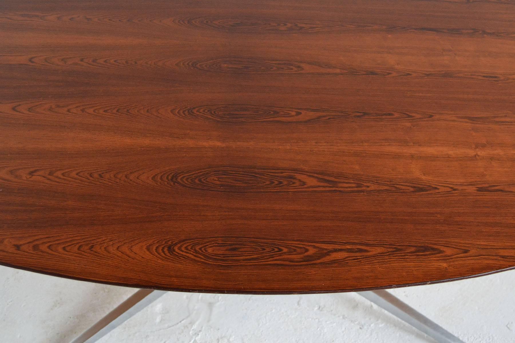 American Florence Knoll Rosewood Elliptical Dining or Conference Table