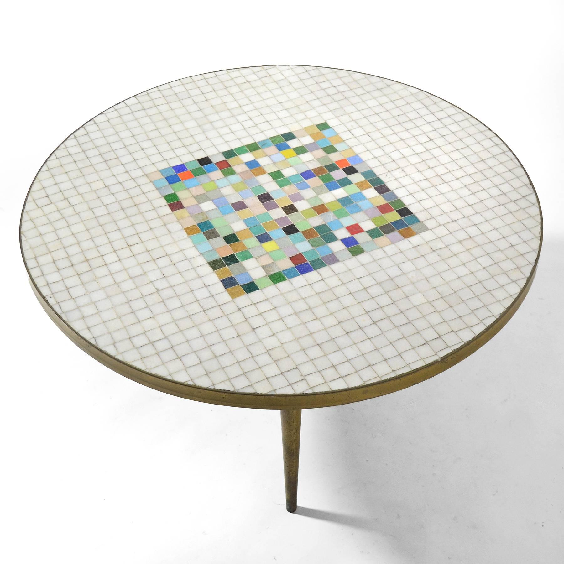 Italian Murano Glass Tile-Top Coffee Table 1