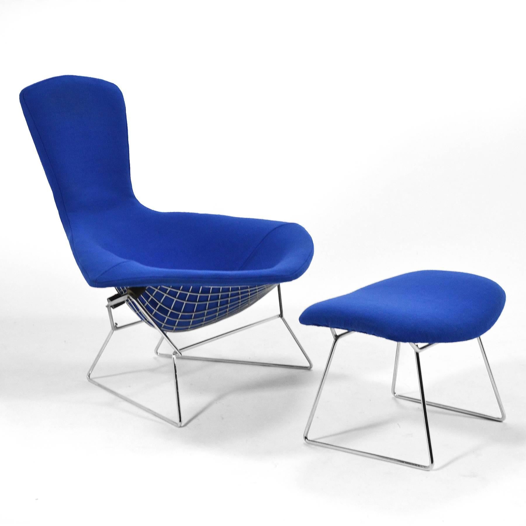 Harry Bertoia Bird Chair and Ottoman by Knoll In Excellent Condition In Highland, IN