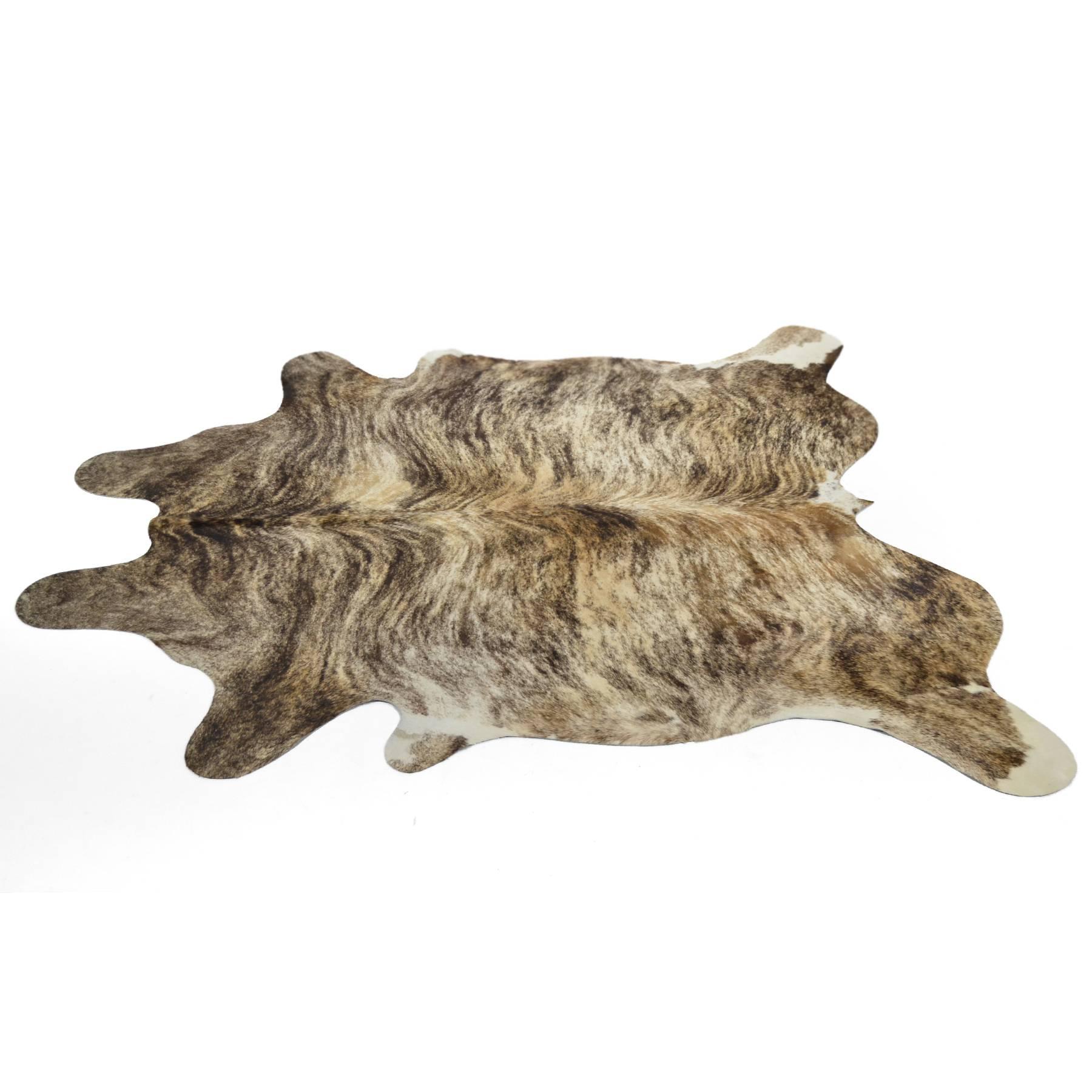 Brindle Cow Hide Rug In Excellent Condition In Highland, IN