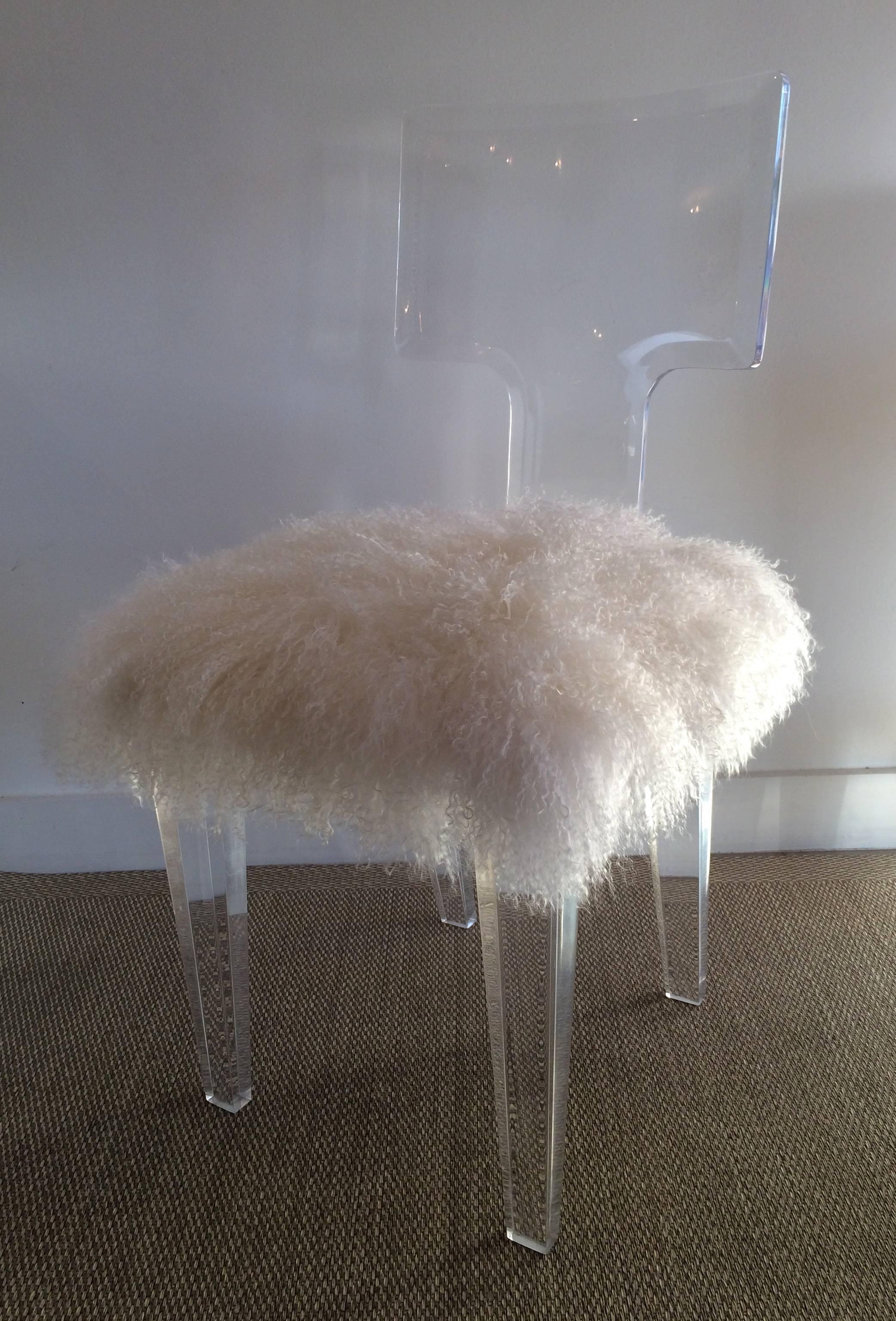 American Lola Lucite Chair by Nisi B For Sale