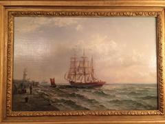 Oil Painting on Canvas, "God Speed" by Max Sinclair (fl.1880-1900)