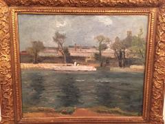 Oil on Canvas "A Paris Scene from the Seine" by Maurice Brianchon (1899-1979)
