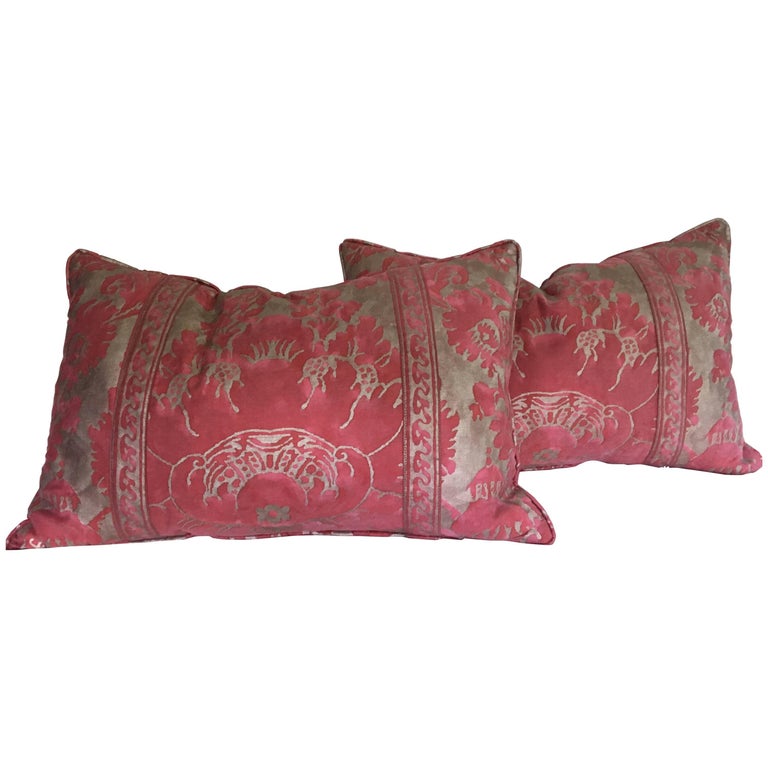 Pair of Rectangular Fortuny Cushions at 1stDibs