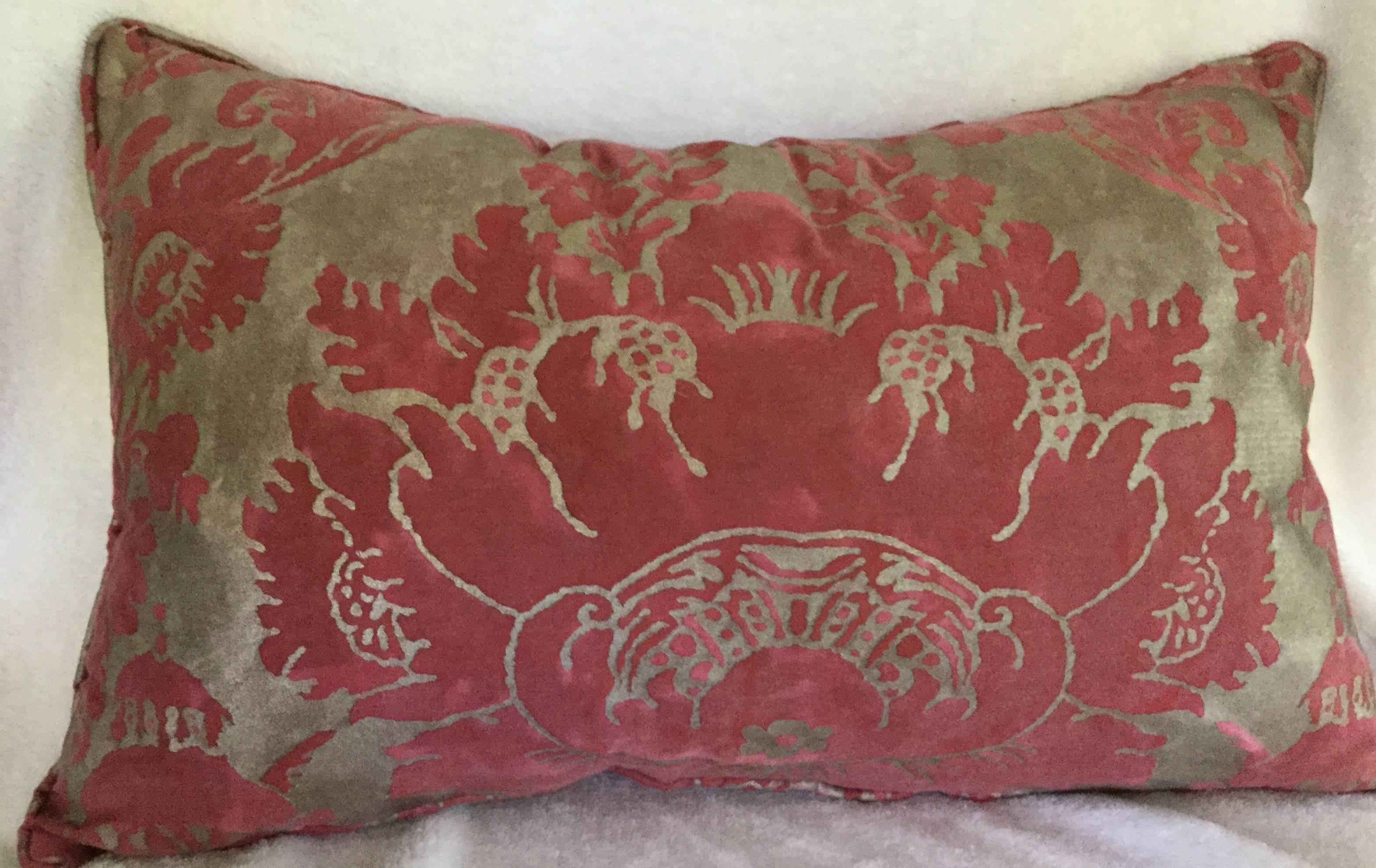 Baroque Pair of Rectangular Fortuny Cushions