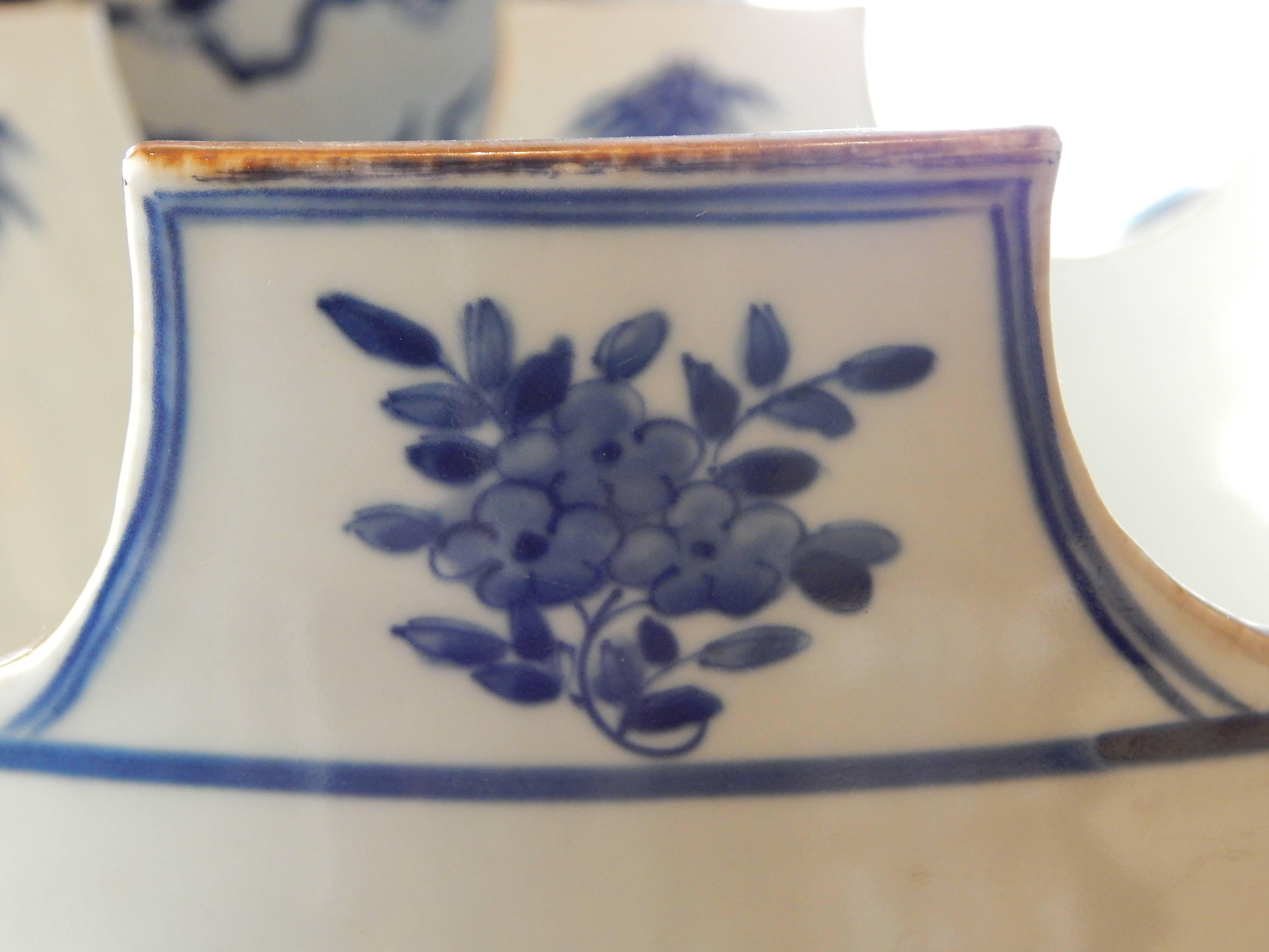  Blue and White Chinese Export Monteith Bowl  2