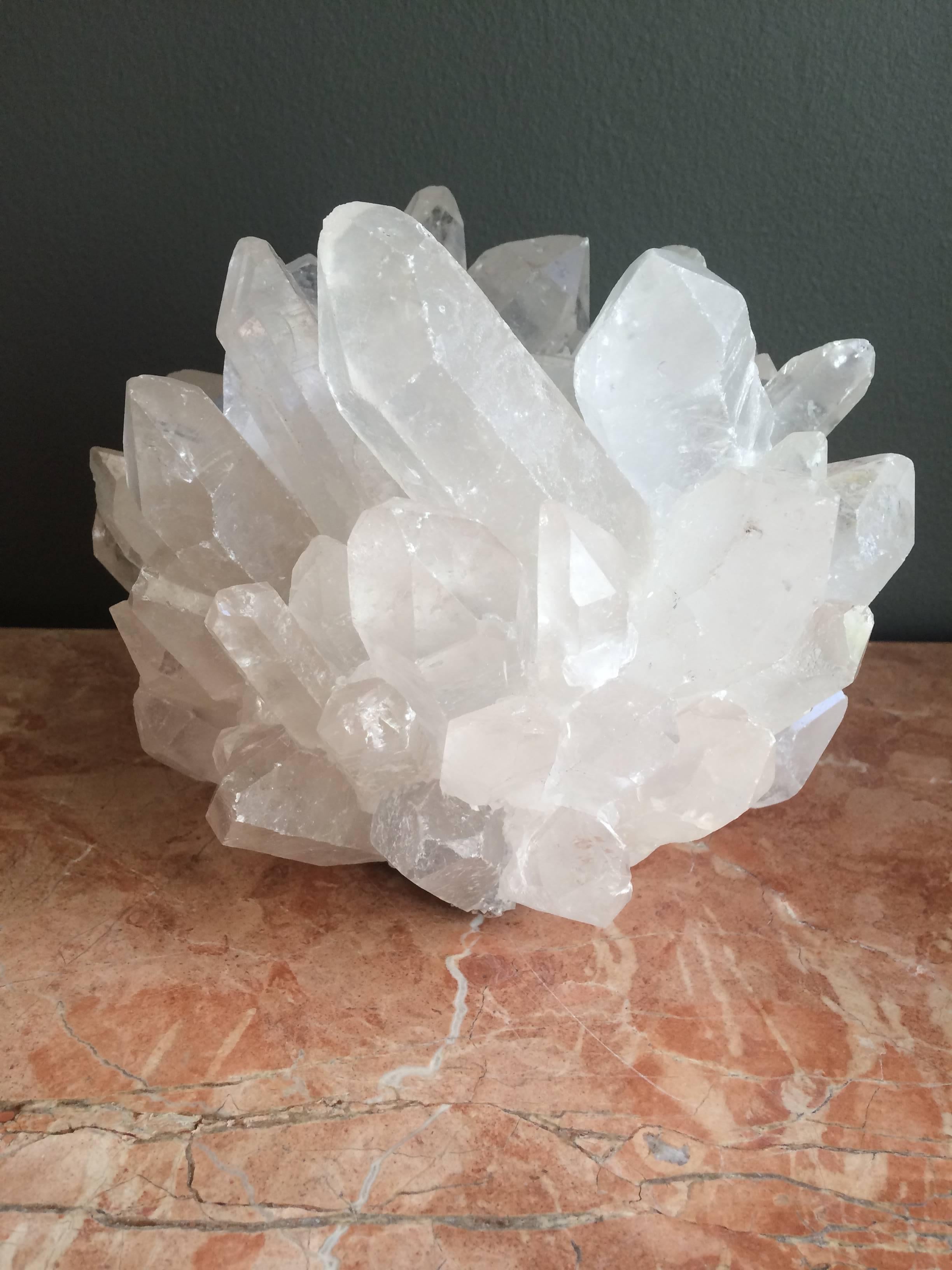 Exquisite rock crystal votive, made by hand.
No two are exactly alike.