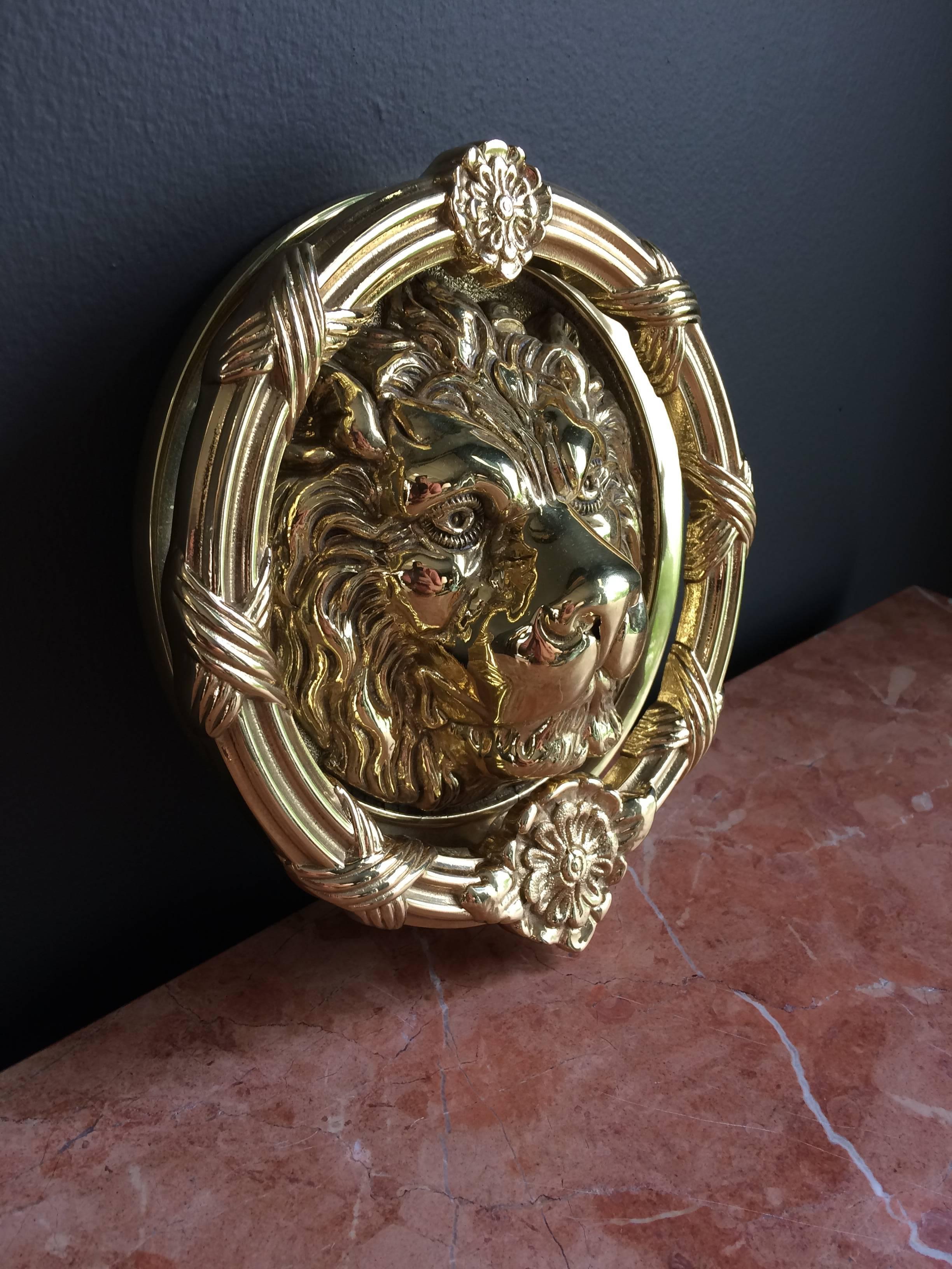 lions head door knocker