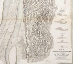 Grant's Siege of Vicksburg, Civil War Era Military Map, circa 1863
