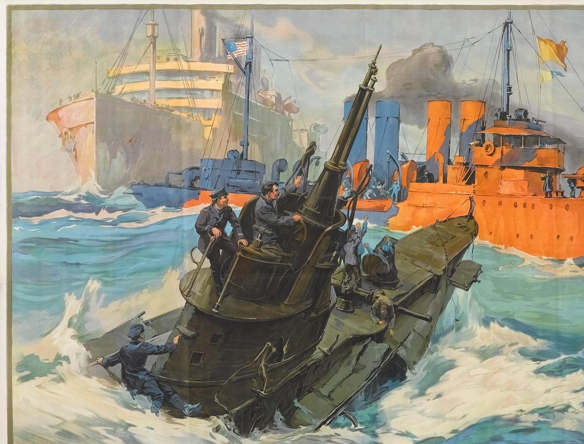 1918 Navy Patriotic Poster, 
