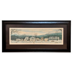 "Stockbridge Main Street at Christmas" Signed by Norman Rockwell, circa 1970s