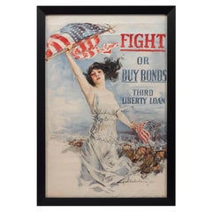 "Fight or Buy Bonds." Vintage WWI Poster by Howard Chandler Christy, 1917