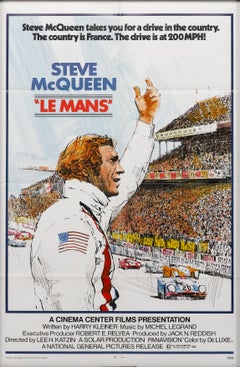 "Steve McQueen. Le Mans" Vintage Movie Poster, 1971