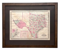 Mapa de «Johnson's Texas» de 1870, publicado por A. J. Johnson