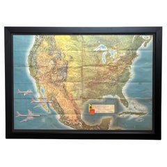 «Mapa de la red de American Airlines», de Rand McNally & Co., hacia 1962