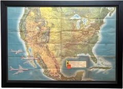 «Mapa de la red de American Airlines», de Rand McNally & Co., hacia 1962