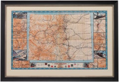 1943 "Colorado Railroads" Map by Linn Westcott, for "Trains Magazine"