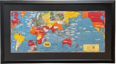 1944 "Dated Events War Map" by Stanley Turner, WWII Pictorial Map