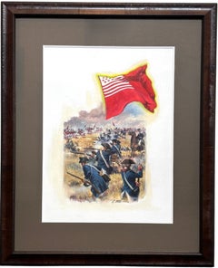 "Brandywine Flag" by Dennis Lyall, Original Acrylic Painting on Canvas, 2000